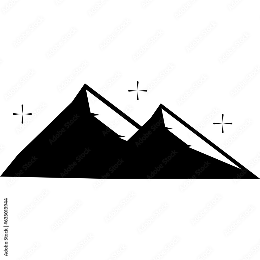 Mountain Silhouette Icon Mountain Silhouette Icon