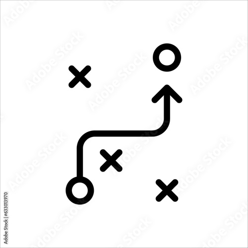 football tactics icon, game success strategy. vector illustration