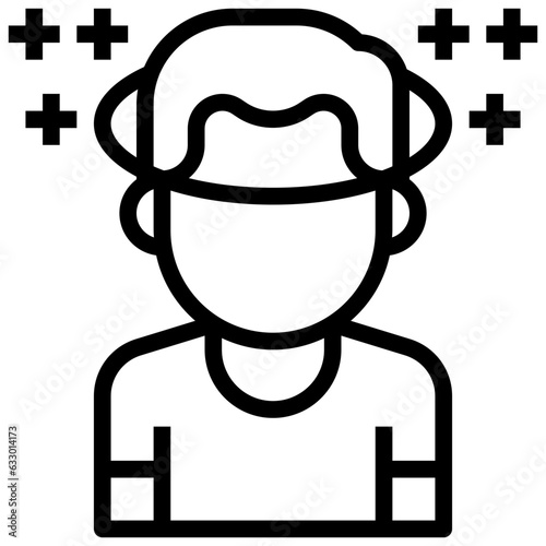 NAUSEA line icon,linear,outline,graphic,illustration