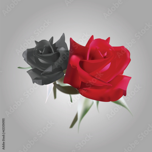 Realistrik Black and Red Roses photo