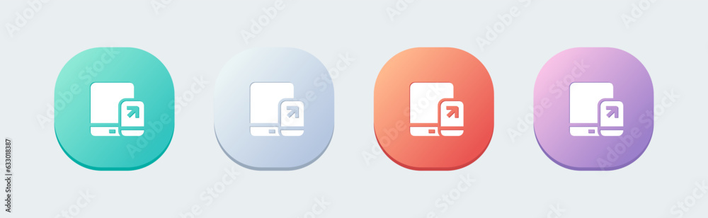 Tablet solid icon in flat design style. Device signs vector illustration. Tablet solid icon in flat design style. Device signs vector illustration.