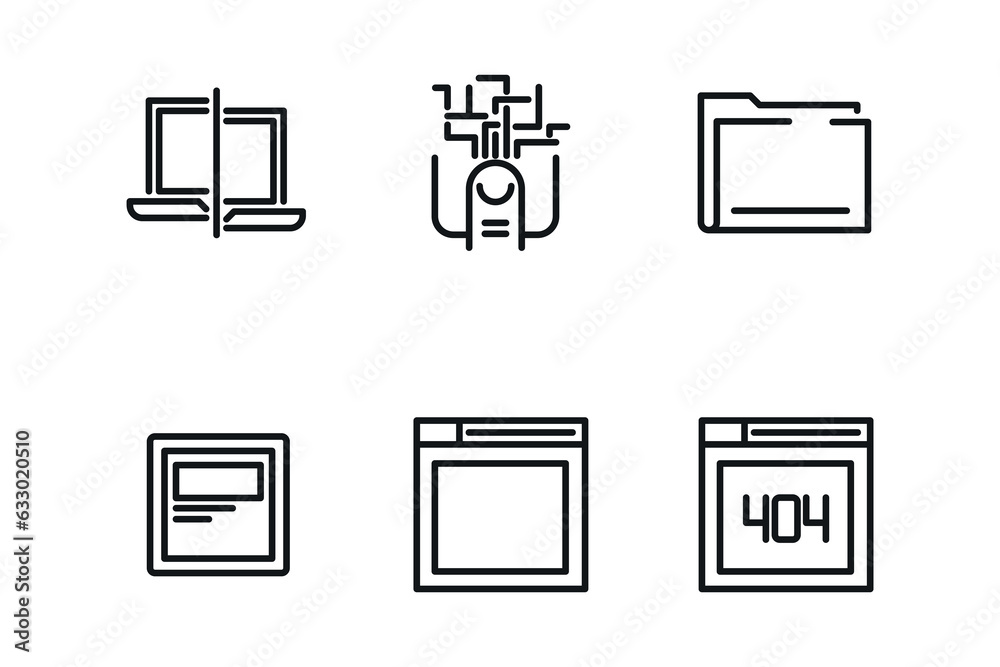 Modern thin line icons set of responsive website customization, web development process. Premium quality outline symbols collection. Simple mono linear pictogram set. Modern thin line icons set of responsive website customization, web development process. Premium quality outline symbols collection. Simple mono linear pictogram set.