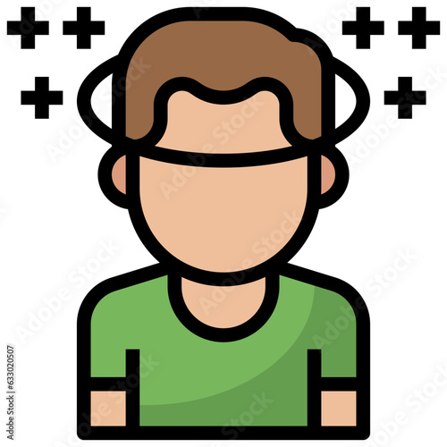 NAUSEA line icon,linear,outline,graphic,illustration