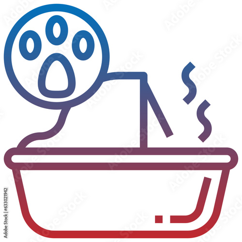 LITTER BOX line icon,linear,outline,graphic,illustration