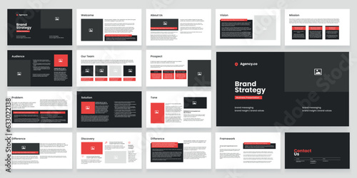 Brand Strategy Business Presentation Black Brand Strategy Framework Layout