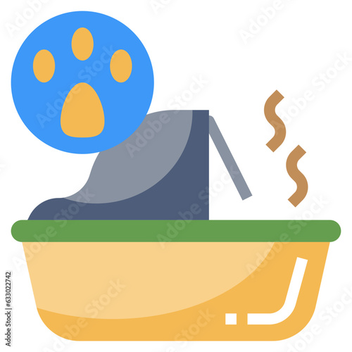 LITTER BOX line icon,linear,outline,graphic,illustration