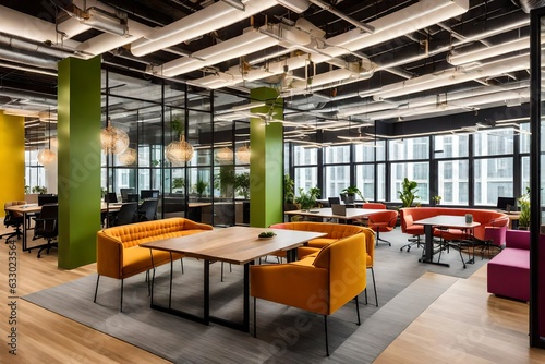 Beautiful interior design, Luxury Interior of Cafe, canteen, hotel, resturant - Generative AI