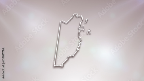 Belize 3D Map on White Background, Useful for Politics, Elections, Travel, News and Sports Events