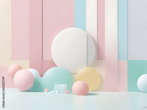 product display podium pink golden baby pastel luxurious birthday gender revealing