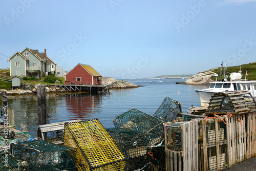 small fishing harbor of Peggy's Cove in Nova Scotia photo