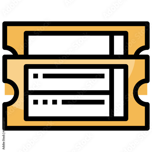 MOVIE TICKET line icon,linear,outline,graphic,illustration