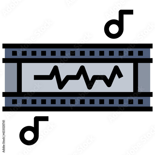 SOUNDTRACK line icon,linear,outline,graphic,illustration