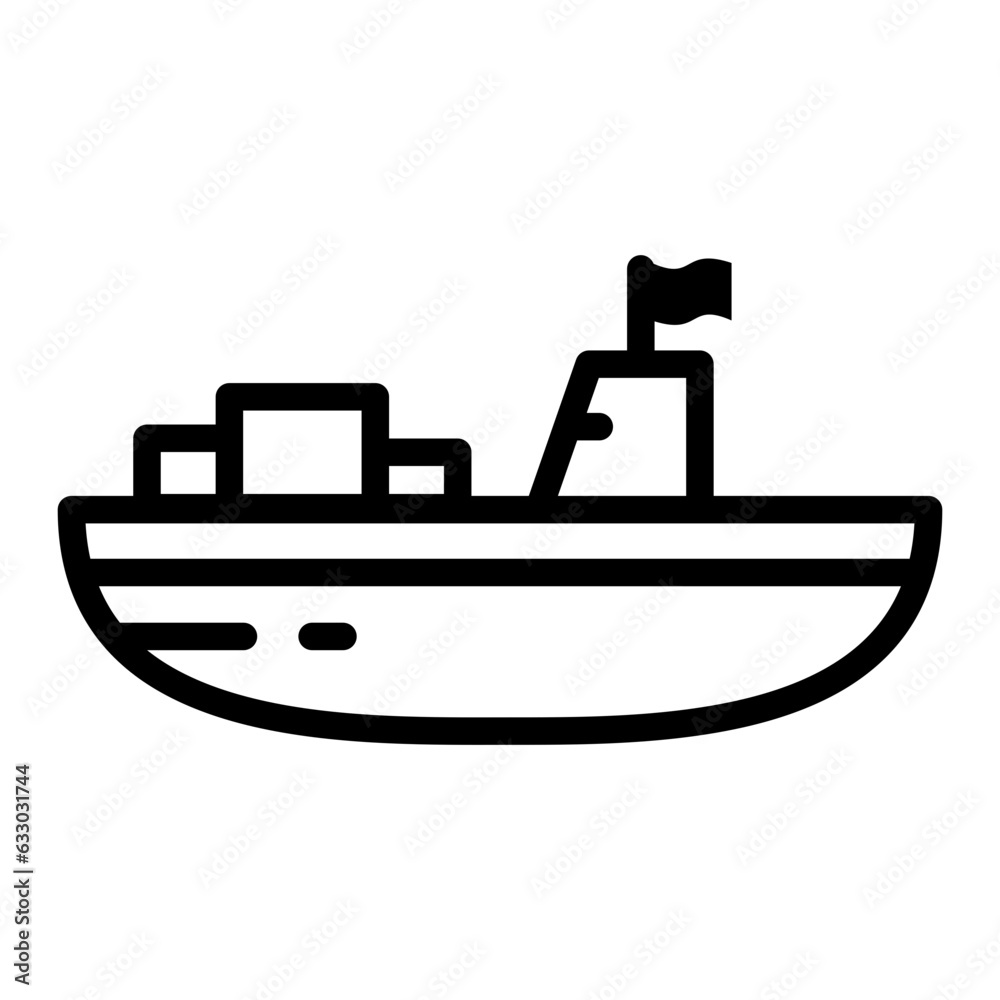 cargo boat icon on transparent background cargo boat icon on transparent background