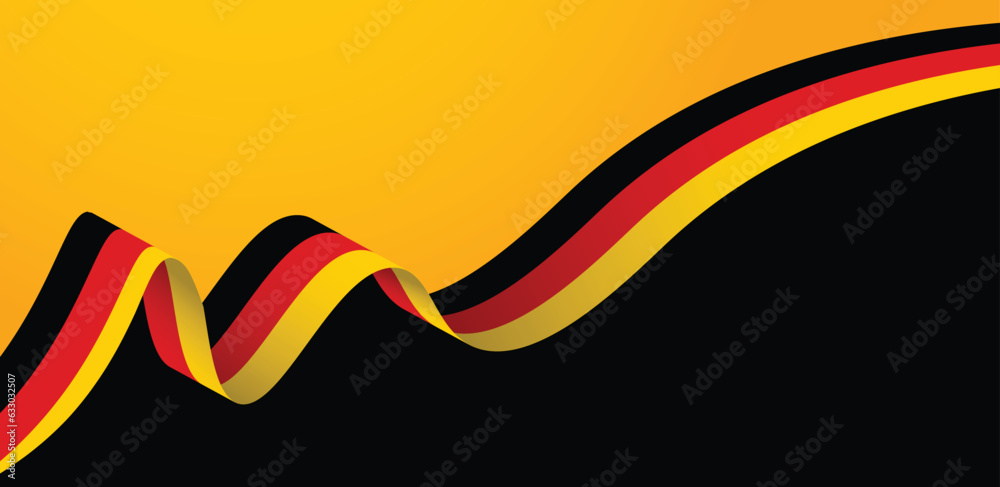 Fototapeta premium Germany flag ribbon abstract background vector 