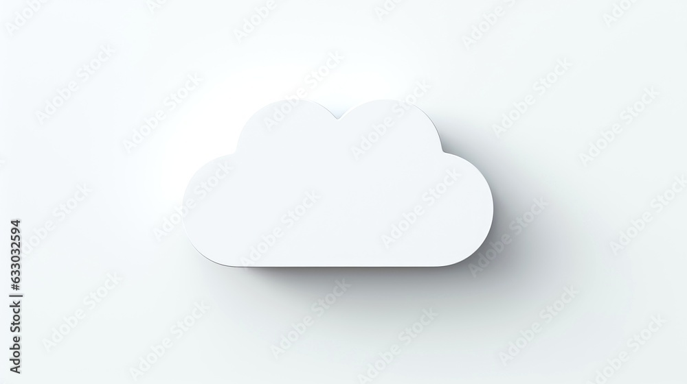 3D white cloud icon minimal style, cloud computing online service, digital technology security concept, Generative AI illustration 3D white cloud icon minimal style, cloud computing online service, digital technology security concept, Generative AI illustration