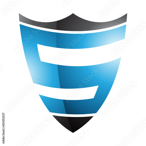 Blue and Black Glossy Shield Shaped Letter S Icon Free Download Blue and Black Glossy Shield Shaped Letter S Icon - GFXLoad