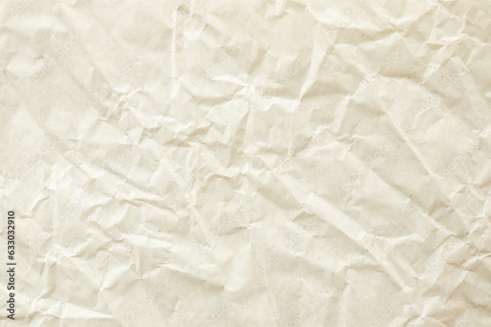 Fototapeta premium Abstract old white crumpled and creased recycle paper texture background