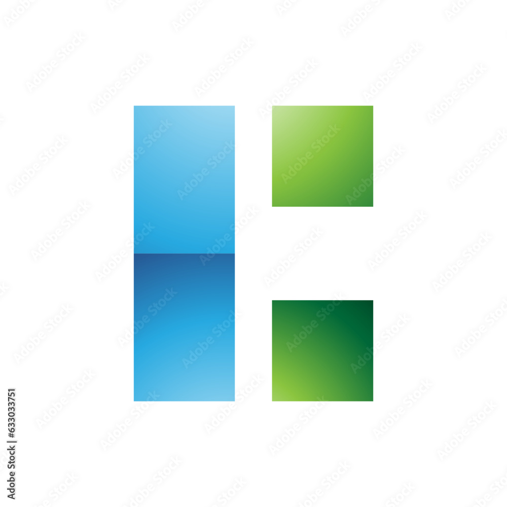 Blue and Green Rectangular Glossy Letter C Icon Blue and Green Rectangular Glossy Letter C Icon