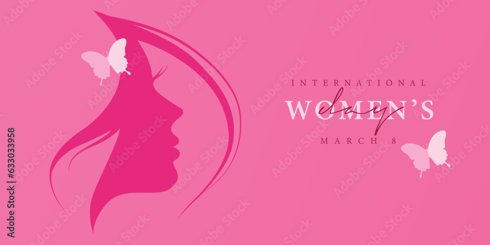 8 March. International Women's Day greeting card.