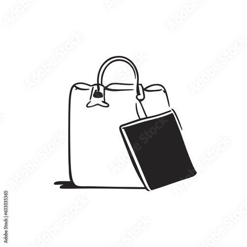 Travel suitcase in continuous line drawing style. Luggage valise with wheels and retractable handle black line sketch on white background. Vector illustration.