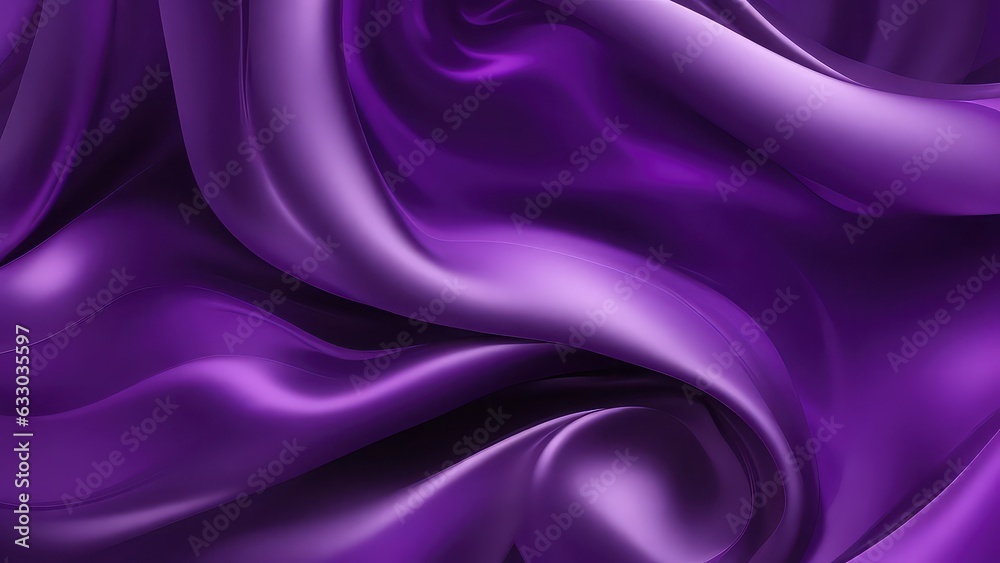 Fototapeta premium Motion and detail intertwine purple silk satin abstract, resembling neural networks