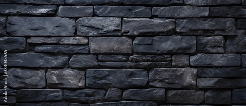 Un mur en brique noir