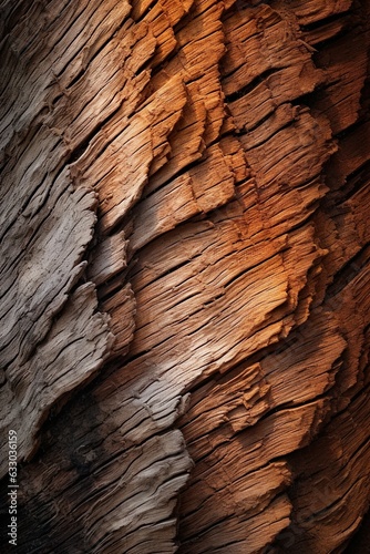 Image with wood texture background. Old natural pattern of tree grain. Generative AI.