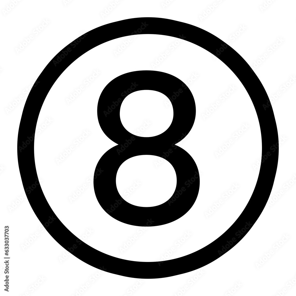 circle black number 8 icon template transparent circle black number 8 icon template transparent