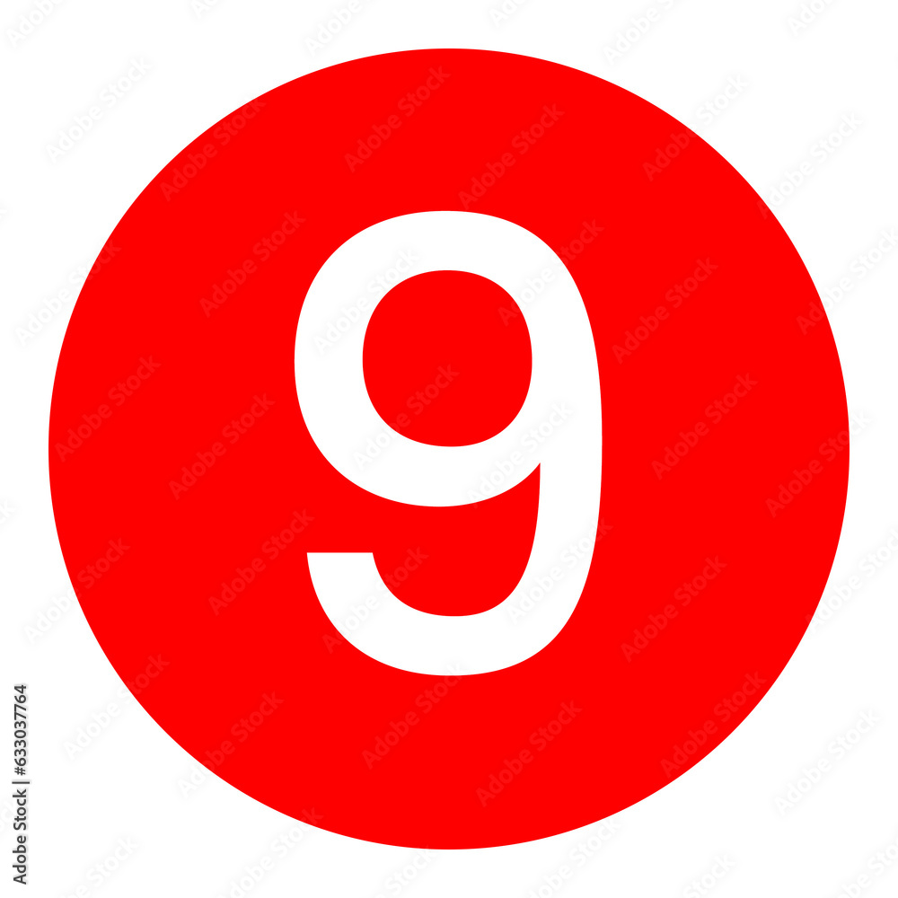 red number 9 icon template transparent red circle number red number 9 icon template transparent red circle number