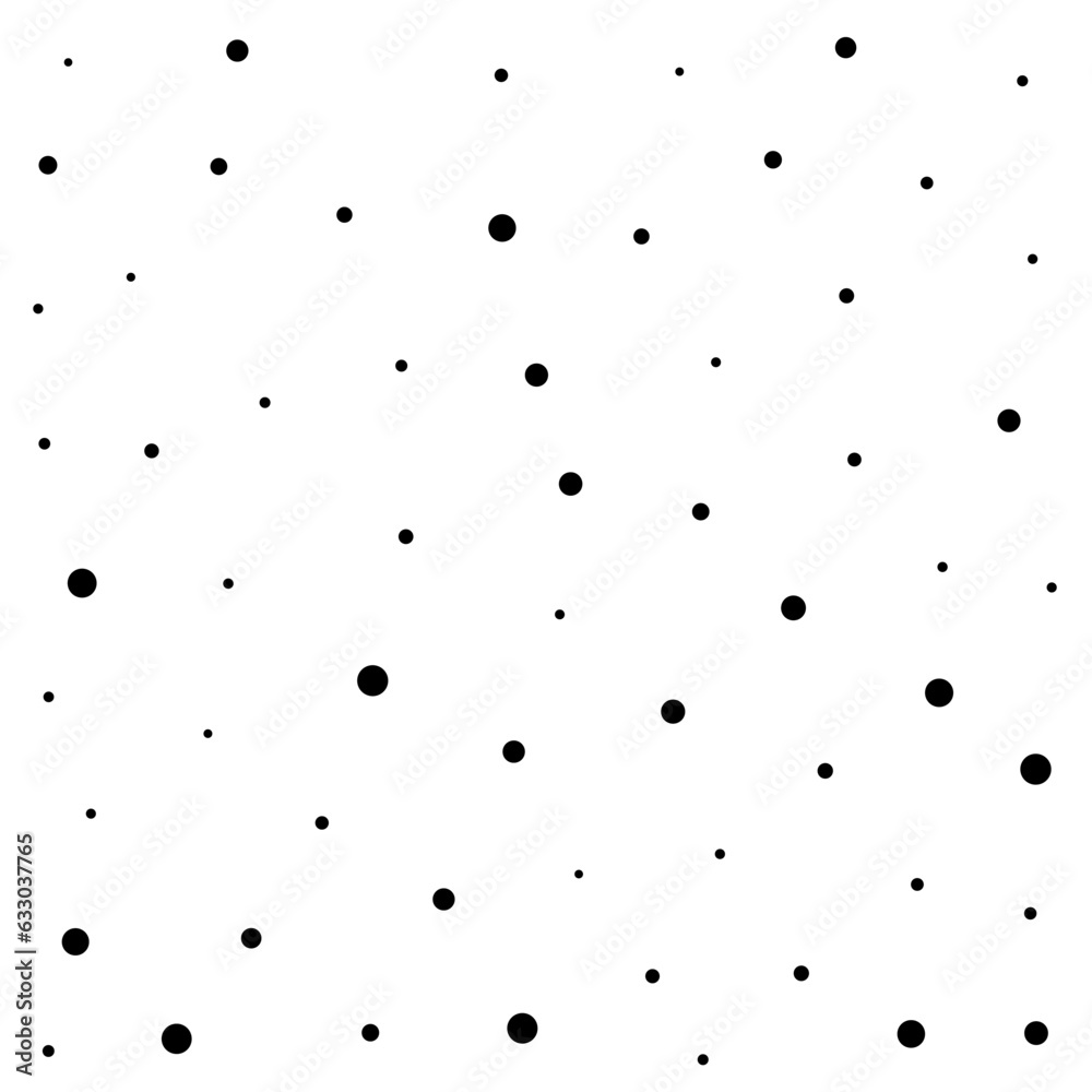 Confetti Polka Dot Black Pattern