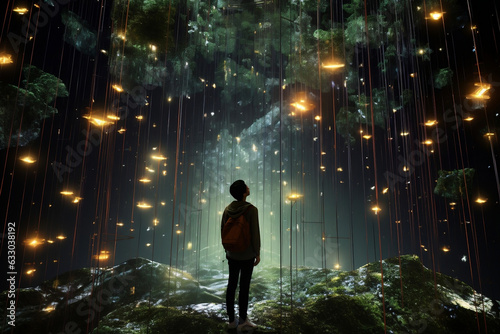 Envisioning Tomorrow: Bridging Nature and Technology in a Futuristic Forest of Dreams