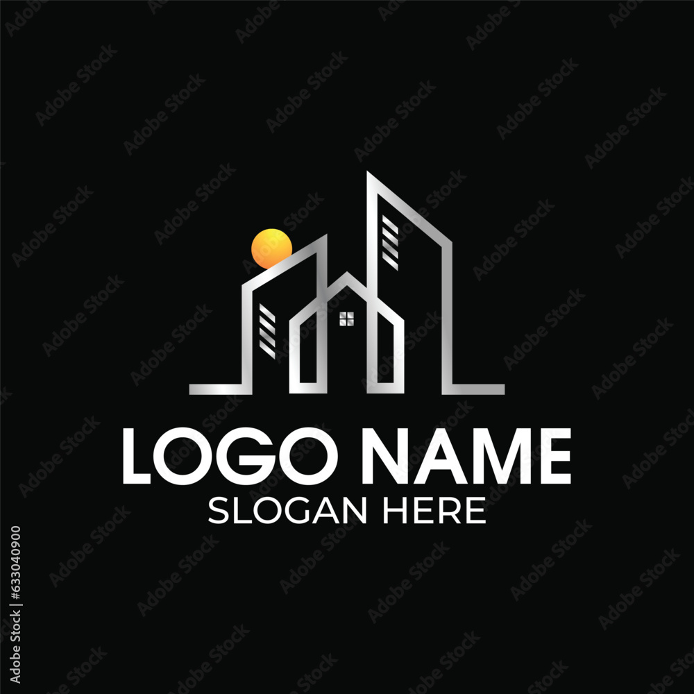 Fototapeta premium construction building logo design