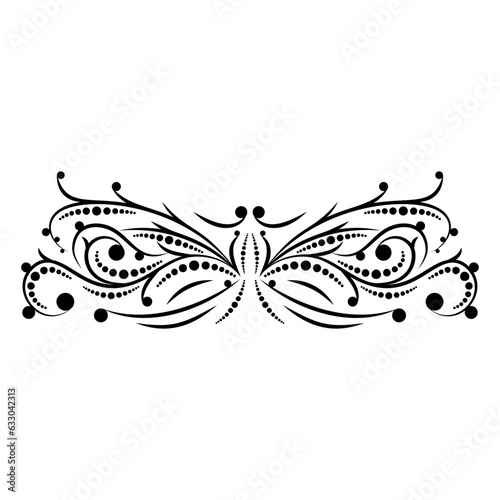 Abstract Floral Border Ornament created manually in Adobe Illustrator, There wasn't any kind of generative AI implied in the creation of this illustration.

