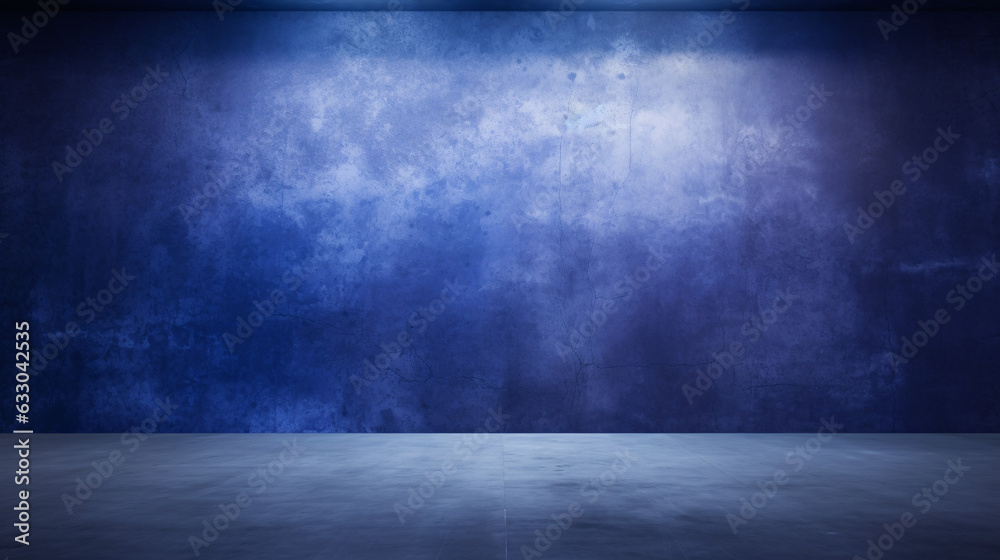 An empty canvas with an abstract indigo background wall creates a tranquil and innovative atmosphere for artistic expression An empty canvas with an abstract indigo background wall creates a tranquil and innovative atmosphere for artistic expression