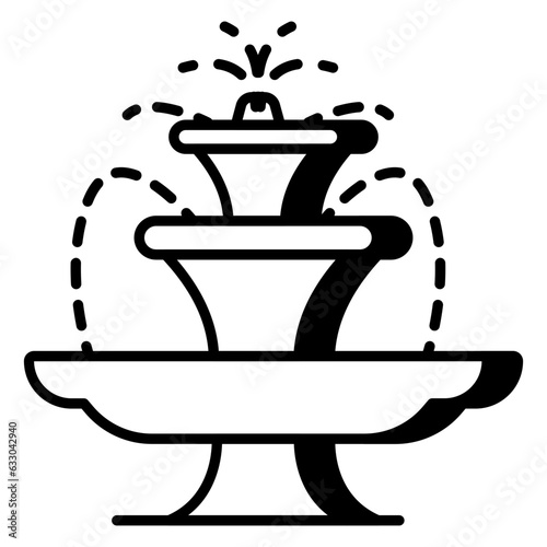 Vector design of water fountain