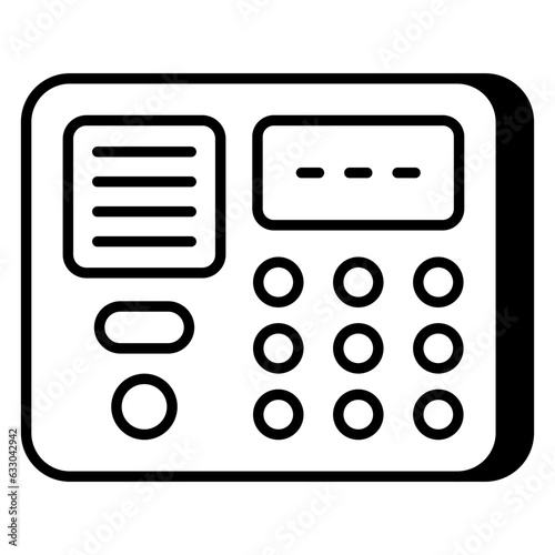 Perfect design icon of attendance machine
