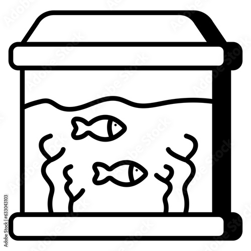 A beautiful design icon of aquarium