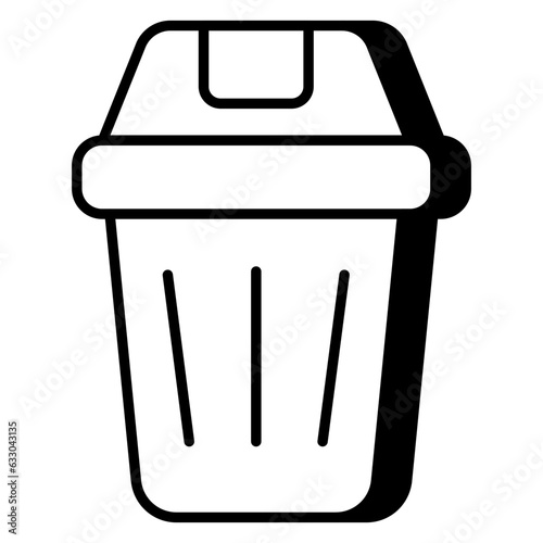 Vector design of garbage bin