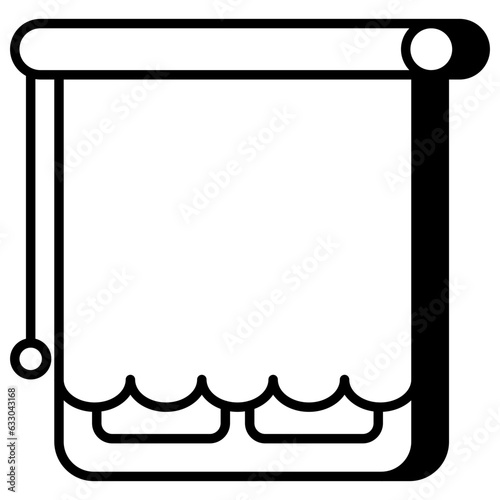 A beautiful design icon of curtains