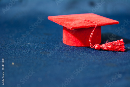 Small red graduation cap