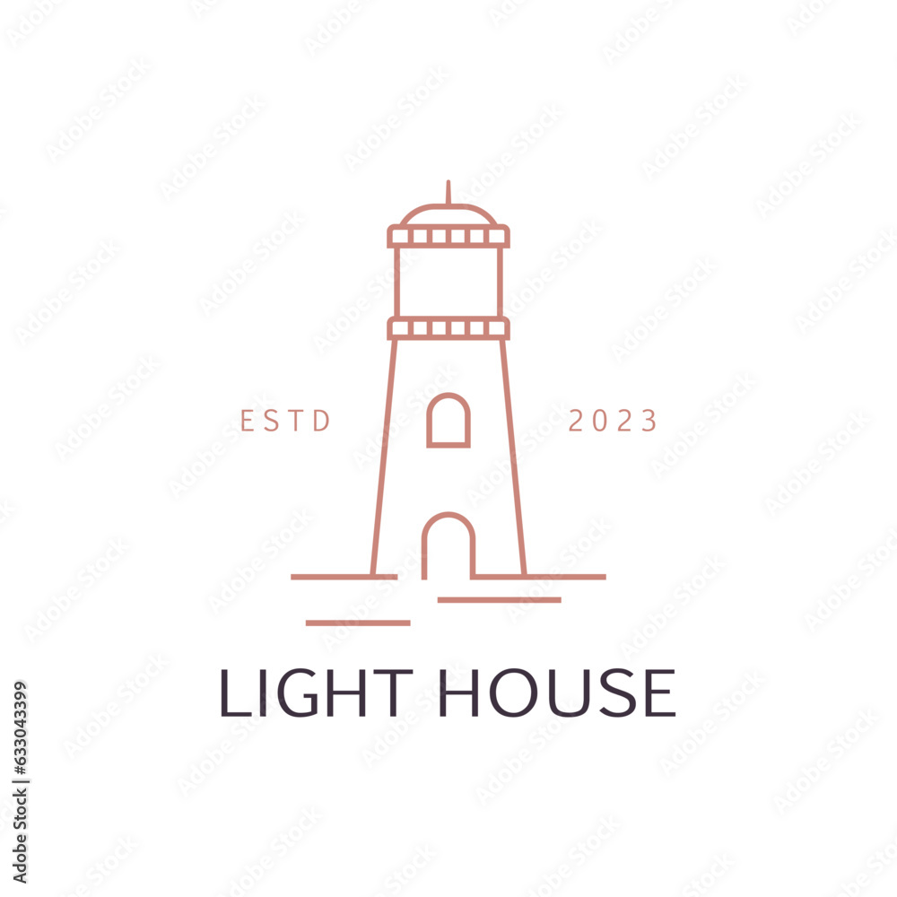Lighthouse Logo Template With Simple style Lighthouse Logo Template With Simple style