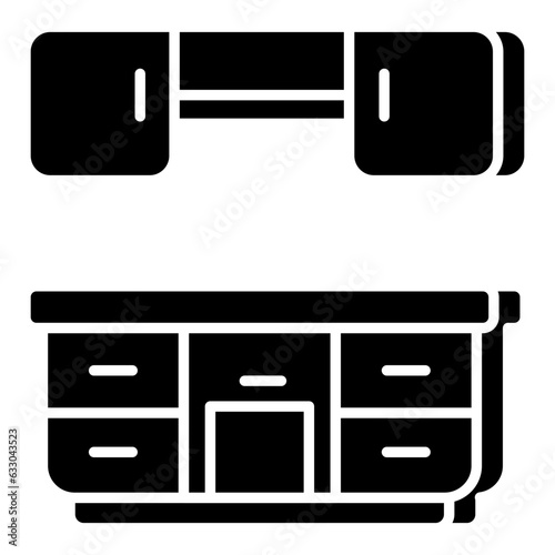 Modern design icon of kitchen
