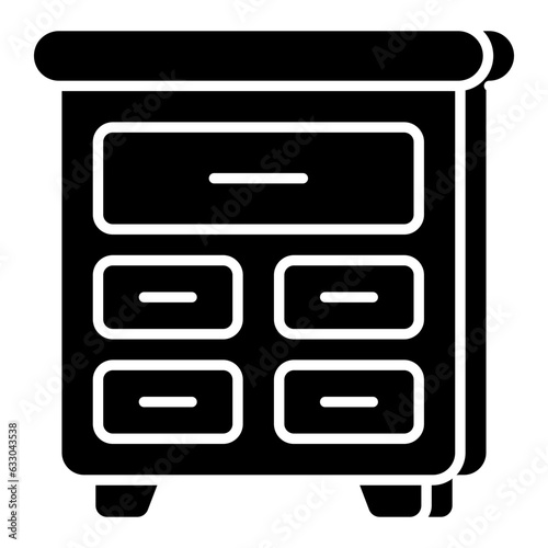 An icon design of nightstand