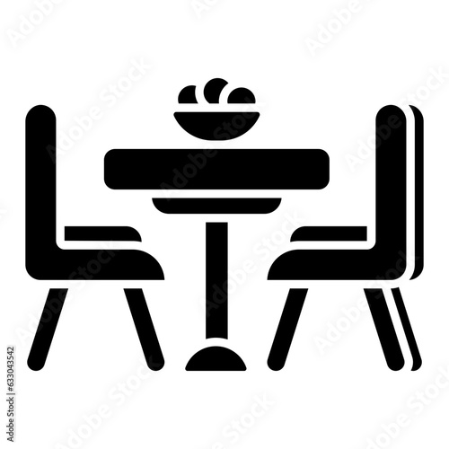 Trendy vector design of cafe table