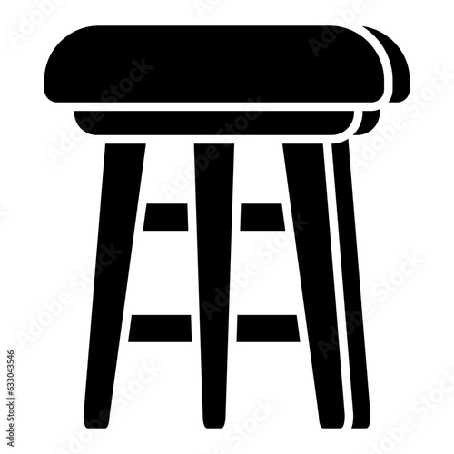 Creative design icon of stool
