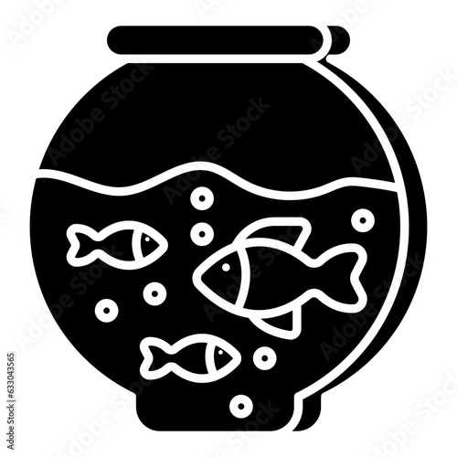A beautiful design icon of aquarium
