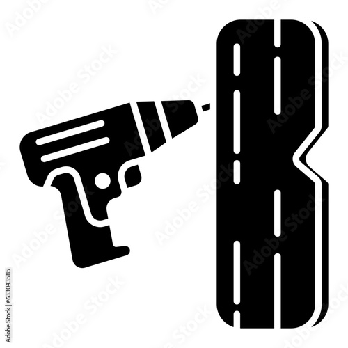 Modern design icon of perforator