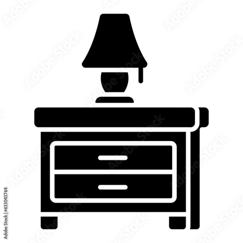 An icon design of nightstand