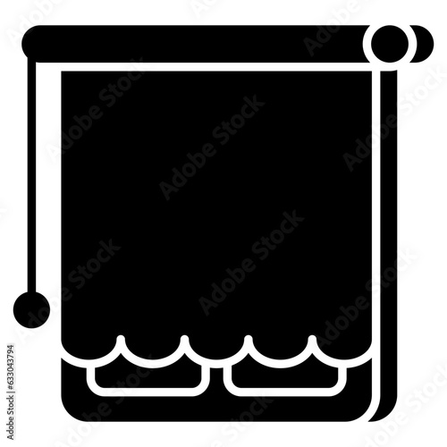 A beautiful design icon of curtains