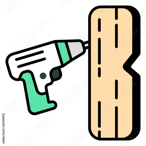 Modern design icon of perforator